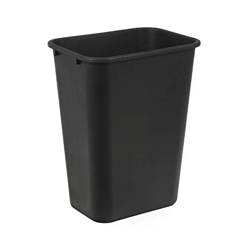 Classic Basics Rectangular Commercial Office Wastebasket, simple to Clean, Space-Saving, Kit
