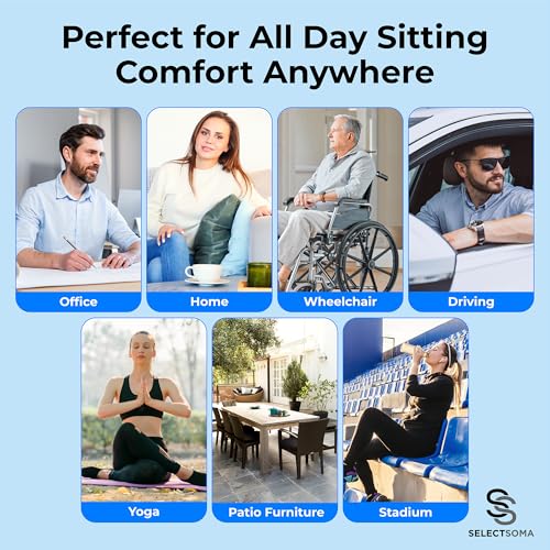 Eco-Friendly SelectSoma Double-Thick Gel Seat Cushion for Long Set