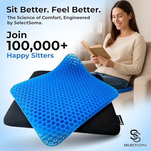 Eco-Friendly SelectSoma Double-Thick Gel Seat Cushion for Long Set