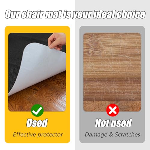 Minimalist Sycoodeal Office Chair Mat for Hardwood Floor,Office Computer Gaming Chair Set